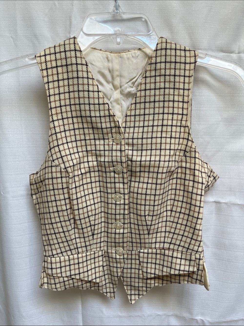 Vintage Women’s Equestrian Tattersall Riding Waistcoat Vest